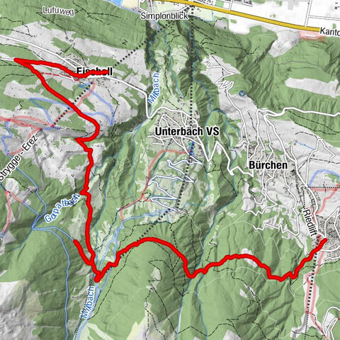 Alte Suonen Wanderung von Bürchen-Eischoll