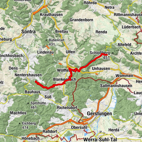 11th section Werra-Burgen-Steig Hessen