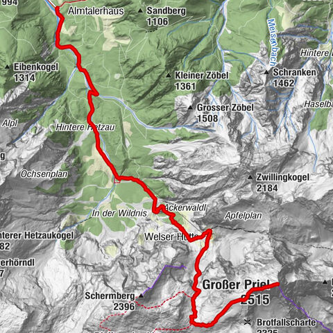 Großer Priel über Welser Hütte