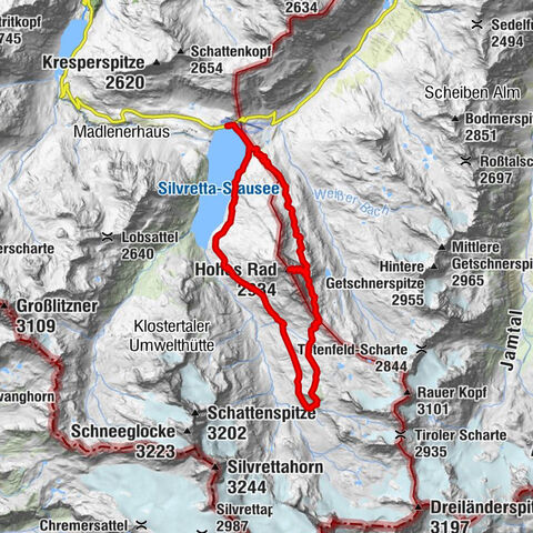 Ascent of Hohes Rad and stop at the Wiesbadener Hut
