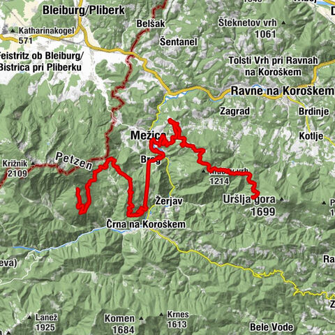 TKT ETAPA 34:Koča na Naravskih ledinah – Dom na Peci, Slovenska turnokolesarska transverzala
