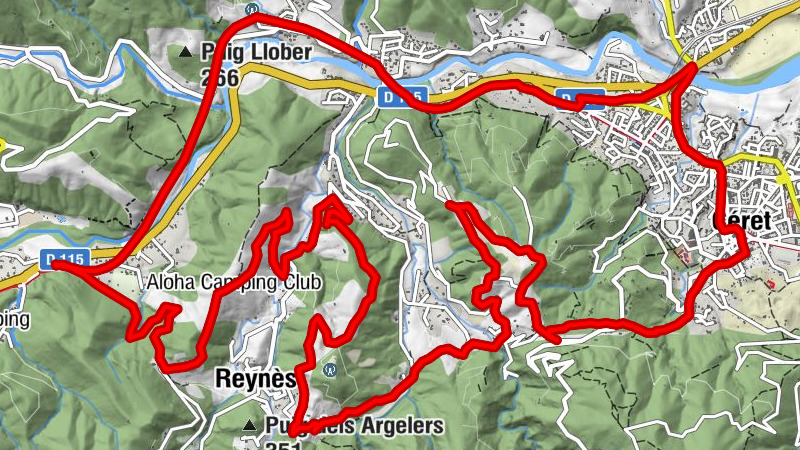 66 La-Farga-de-Reiners Coll-de-Baucells Céret Pont-del-Diable Pont-de-Reiners El-Vilar