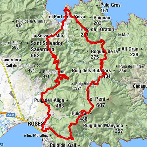 17 Roses Can-Berta Mas-Estela La-Selva-de-Mar Port-de-la-Selva Puignau Mas-Vell Mas-Bufadors Perafita Peni Puig-Alt Fràgam