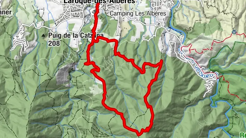 Laroque - Roc del Migdia - Dolmen de la Balma del Moro par les Cabanes de Mataporcs