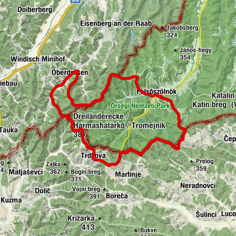 Dreiländerecke - Hármashatárkő - Tromenjik