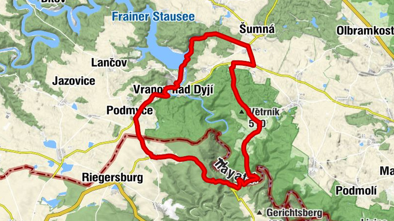 Nationalpark Thayatal Radweg - Variante Nord