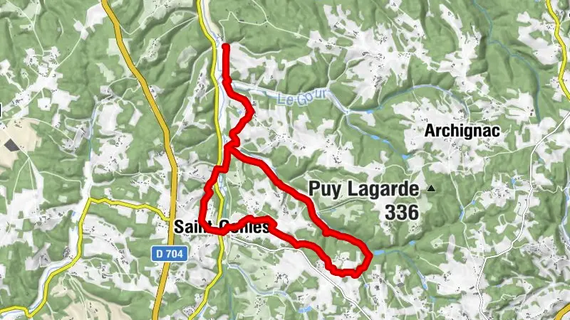 Chemin des meuniers - Saint Genies et Archignac