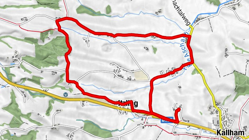 Bay. Habach über Endt, Unterühringsdorf und Pehring