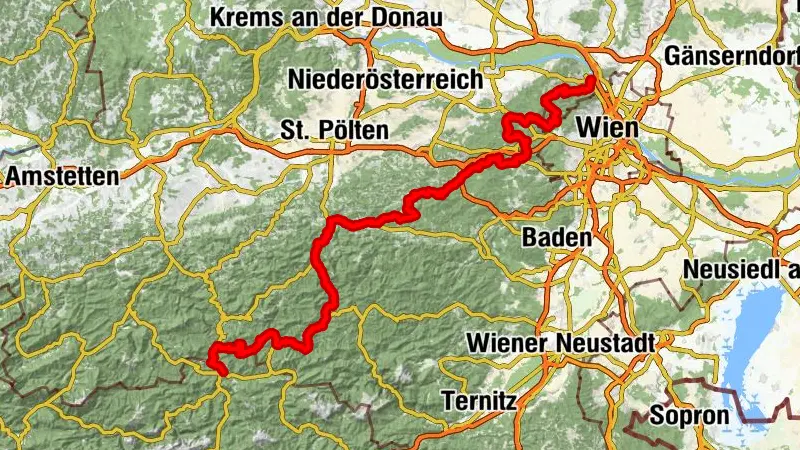 Multi-day route Klosterneuburg - Mariazell