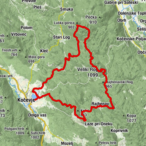Kočevje - Veliki Rog - Šušnjar - Šalka vas