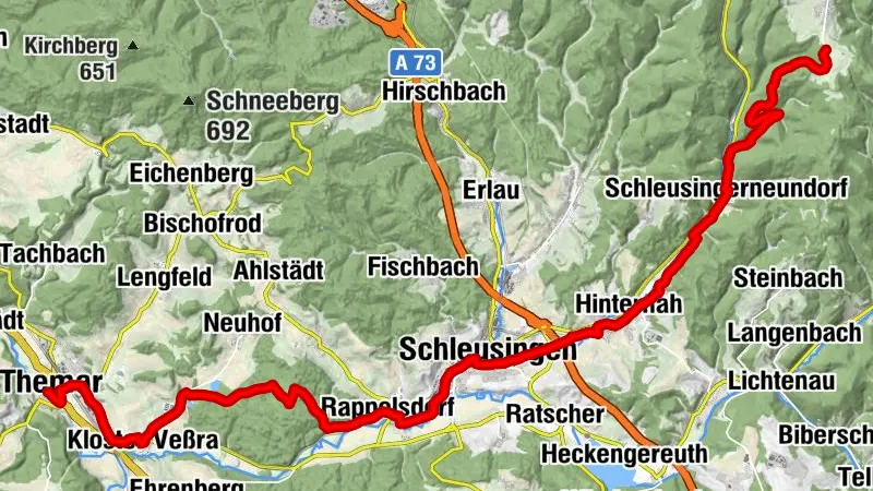 Werratal Rennsteig cycle path