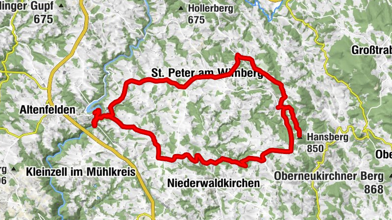E-Bike Tour (R2): Von Neufelden auf den Hansberg und zurück