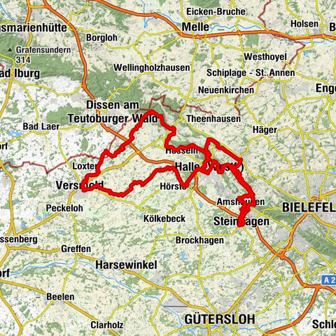 Weg für Genießer - Gesamtstrecke