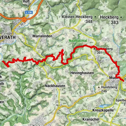 Bergischer Weg - Etappe 9: Overath - Much