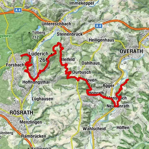 Bergischer Weg - Etappe 8: Rösrath - Overath