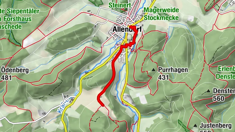 Zugangsweg Sauerland-Höhenflug: Von Sundern-Allendorf zum Sauerland-Höhenflug