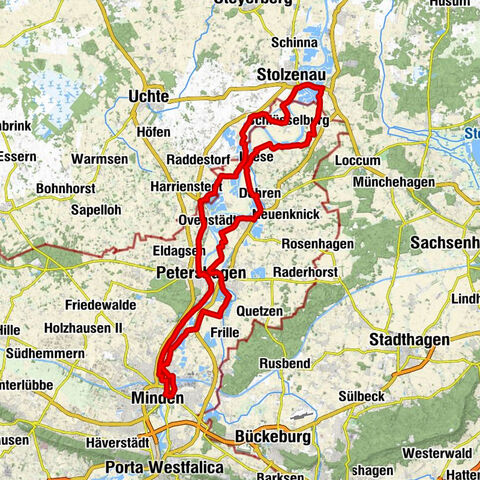 Weser-Radweg Rundtour: Stolzenau-Minden