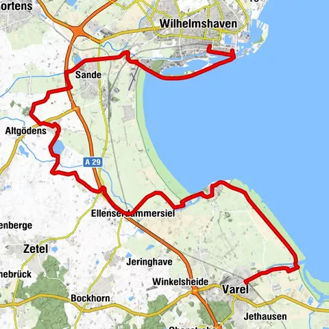 Nordseeküsten-Radweg Etappe 06 - Wilhelmshaven bis Varel
