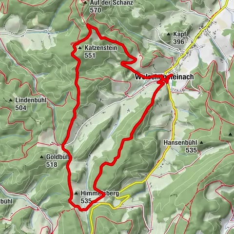 Welschensteinacher Obertal route