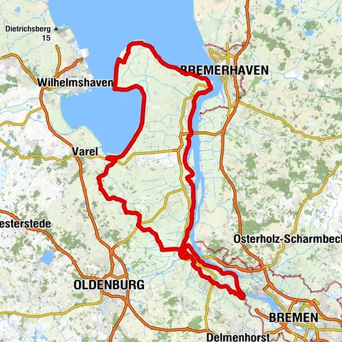 Deutsche Sielroute (Butjadingen, Nordenham, Stadland, Brake, Elsfleth, Berne, Lemwerder, Ovelgönne Jade)