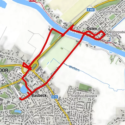 Historischer Fährweg Osten - Hemmoor