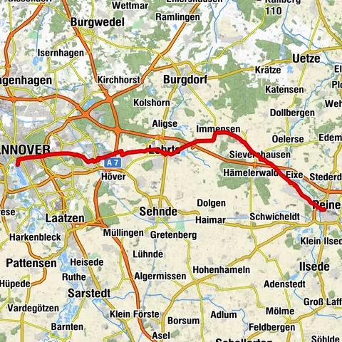 Kulturroute Etappe: 9c Ergänzungsroute Peine - Hannover