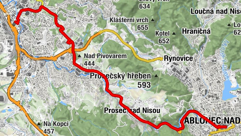 Disway Trails - barrierefreie Route Jablonec nad Nisou - Liberec