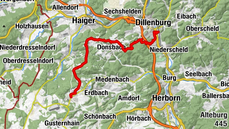 ÖPNV-Tour: Auf dem Rothaarsteig von Breitscheid nach Dillenburg (kurze Variante)