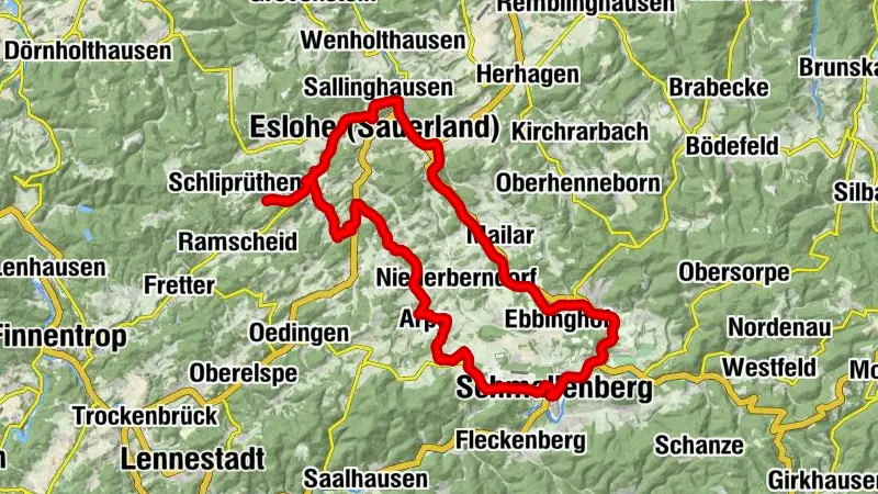 Die Kurzvariante des SauerlandRadring - 54 km