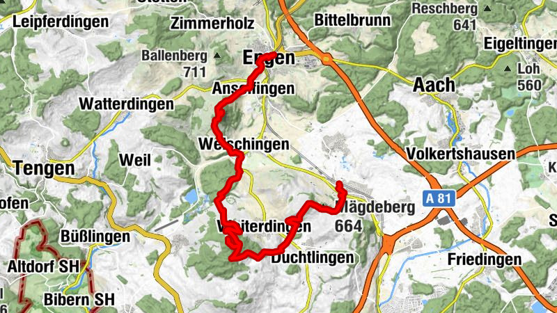 Querweg Freiburg - Bodensee: Engen - Mühlhausen