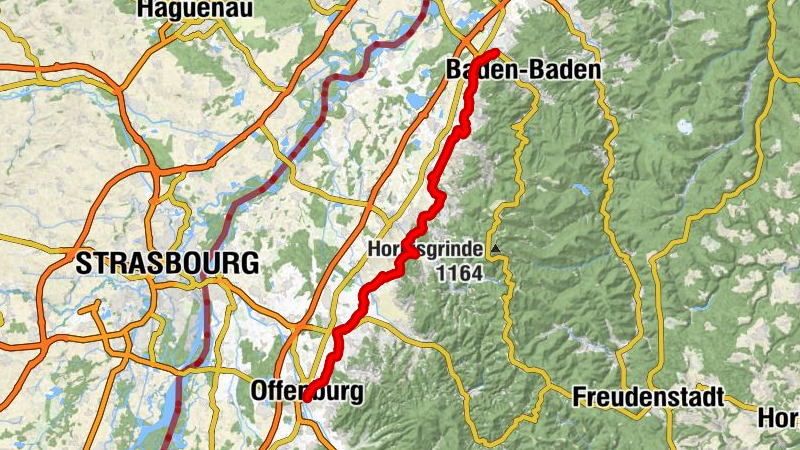 Naturpark-Radweg Etappe 2 - von Offenburg nach Baden-Baden