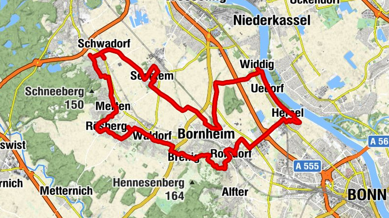 Schleife Bornheim - Rheinische Apfelroute