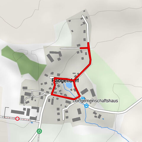 Entlang der Umgebindehausstraße: Dorfrunde Radgendorf