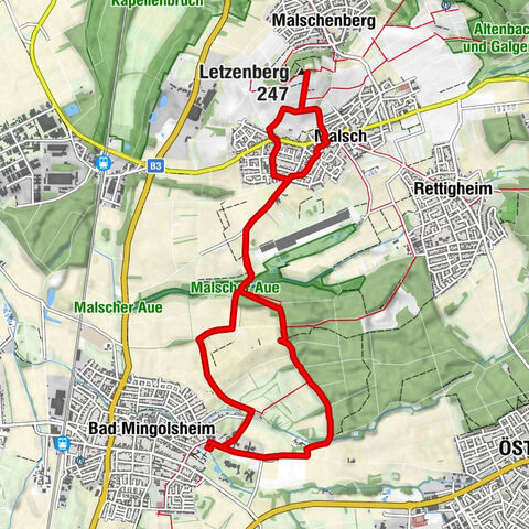 Madonnen, Weinberge, Streuobstwiesen, Wallfahrtskapelle: Rundtour Bad Schönborn - Malsch