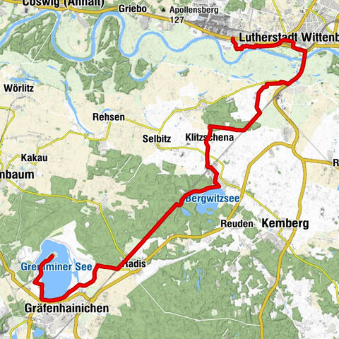 KOHLE | DAMPF | LICHT | Seen- Radroute von Wittenberg nach Gräfenhainichen
