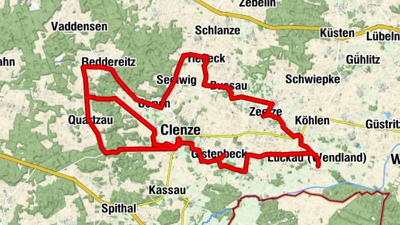 Fahrradtour durch die Clenzer Schweiz