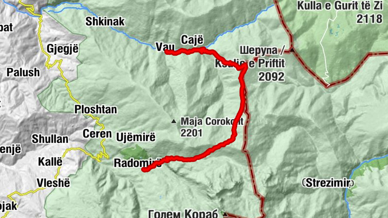 Crossing the Korab Mountains - Stage 2: Caje - Radomire