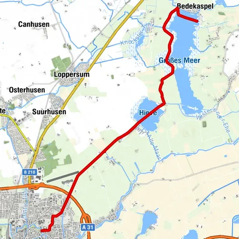 Kanutour von Emden über die Hieve zum Großen Meer