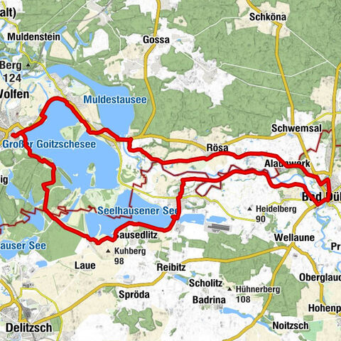 Radrunde zwischen Flusslandschaft und Dübener Heide