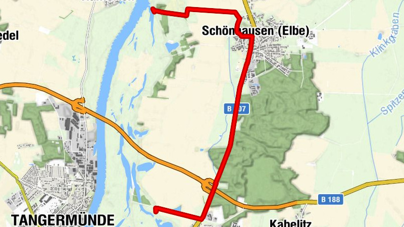 Umleitungsstrecke zu den Deichbauarbeiten vom 18.09.2023 bis 30.04.2023