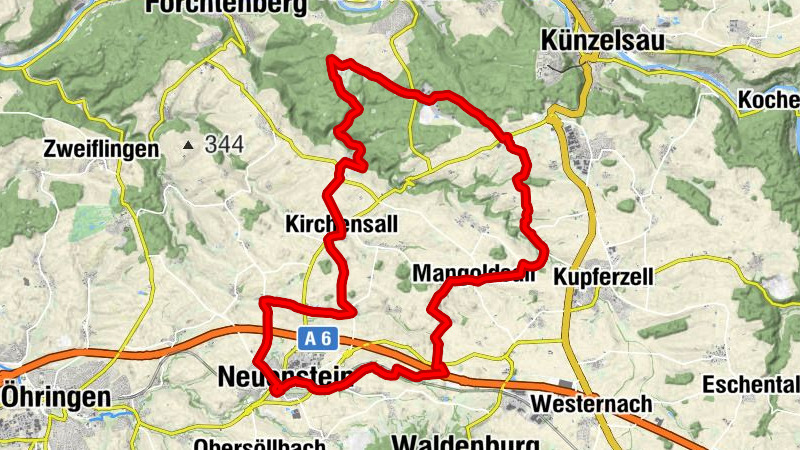 Fürsten-Tour - Erholungsfahrt durch fürstliches Land, Neuenstein