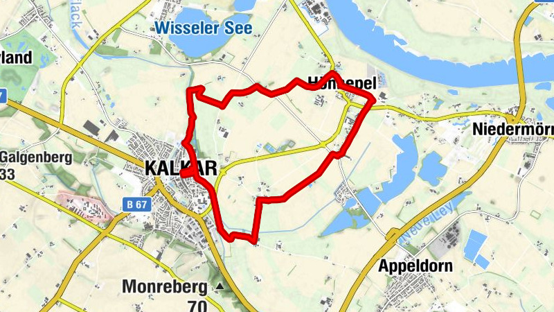 Kalkar, Hönnepel und Umgebung am 7. April 2023