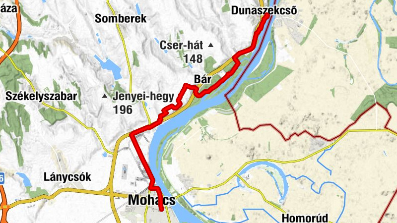 ST314 Dunaszekcsö - Mohács (desni breg)