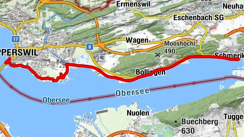 Erlebnisweg Obersee: Schmerikon - Rapperswil