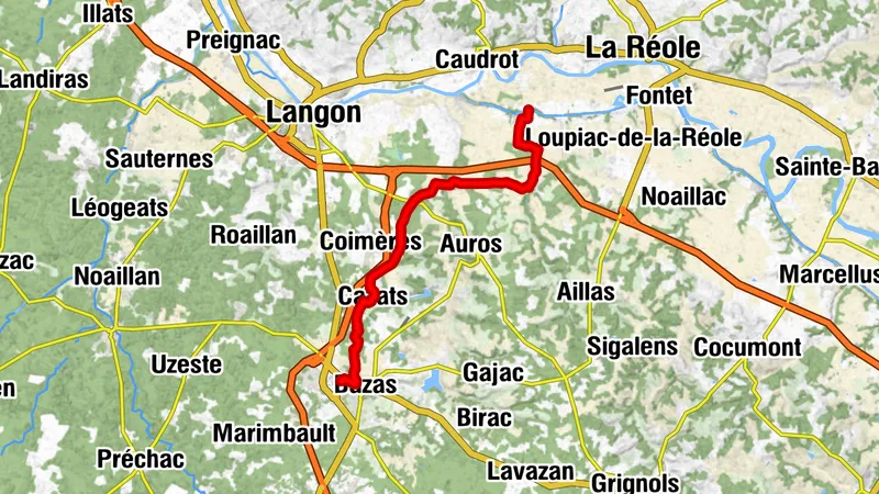 Véloroute Bazas - Castets et Castillon