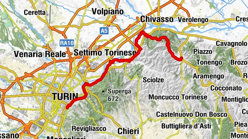 RING_CYCLOTHURISTIC_TORINO_SOUTH - Day 6 - from Casalborgone to Turin