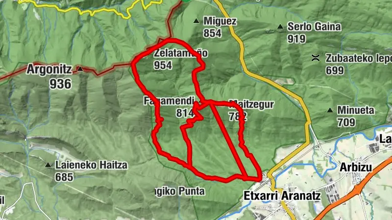 Etxarri-Aranatz - Irumugeta - Txaradigorri - Sorazuri