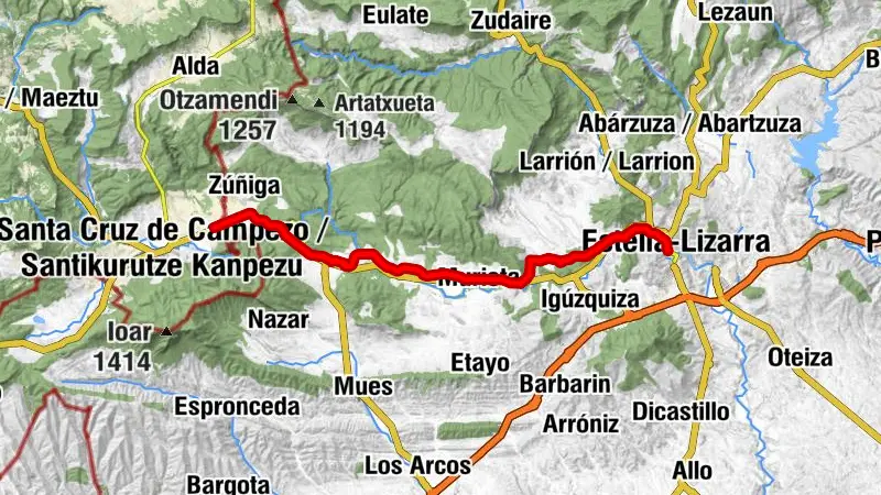 Fuente de Campusada - Acedo - San Roman - Estella-Lizarra