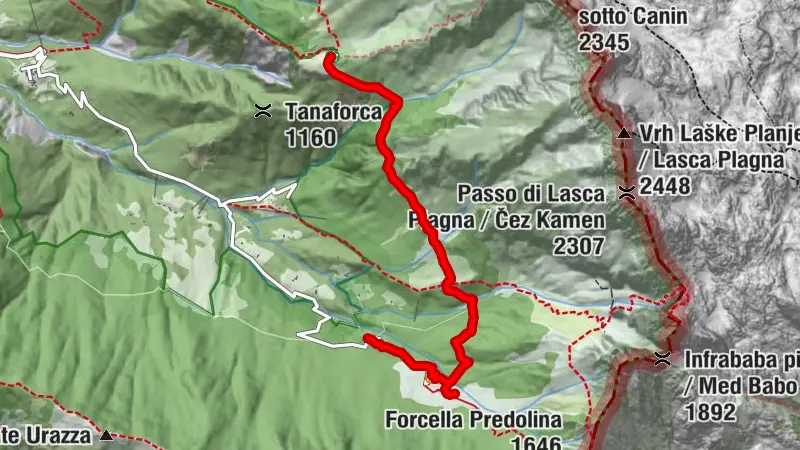 Vzpon na Casera Canin