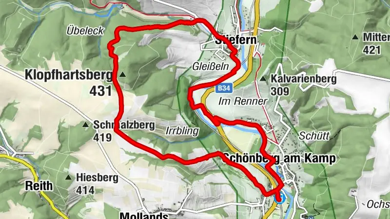 Schönberg am Kamp, Niederösterreich - Klopfhartsbergweg